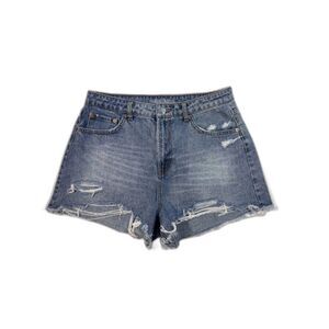 Wild Fable High Rise Distressed Light Blue Denim Jean Shorts